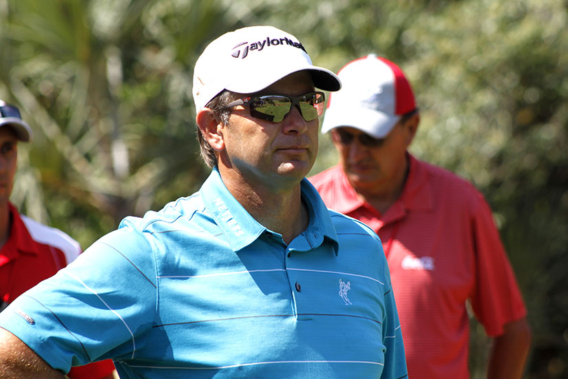 pro golfer wearing sunglasses